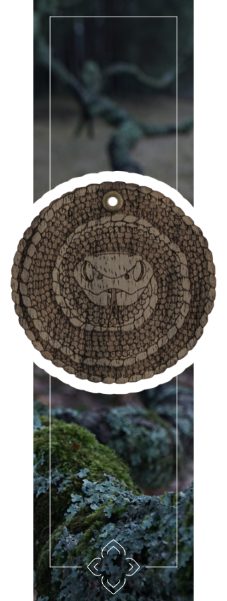 Ohrringe Ohrhänger Accessoire Schlange aus Holz