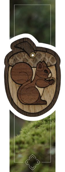 Ohrringe Ohrhänger Accessoire Eichhörnchen aus Holz
