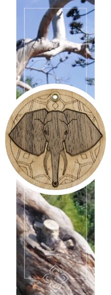 Ohrringe Ohrhänger Accessoire Elefant aus Holz