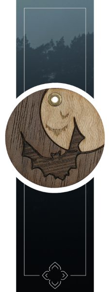 Ohrringe Ohrhänger Accessoire Fledermaus aus Holz