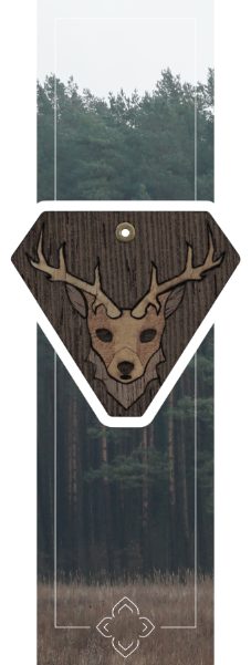 Ohrringe Ohrhänger Accessoire Hirsch aus Holz
