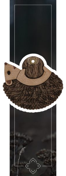 Ohrringe Ohrhänger Accessoire Igel aus Holz