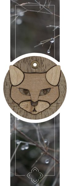 Ohrringe Ohrhänger Accessoire Katze aus Holz