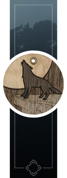 Ohrringe Ohrhänger Accessoire Wolf aus Holz