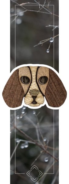 Ohrstecker Ohrringe Accessoire Hund aus Holz 