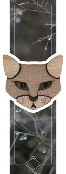 Ohrstecker Ohrringe Accessoire Katze aus Holz 